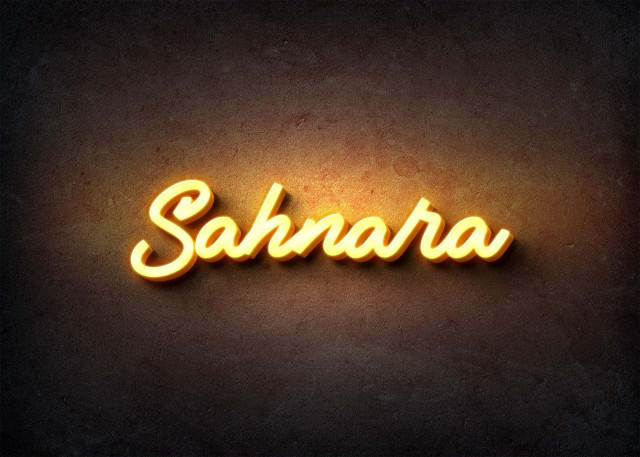 Free photo of Glow Name Profile Picture for Sahnara