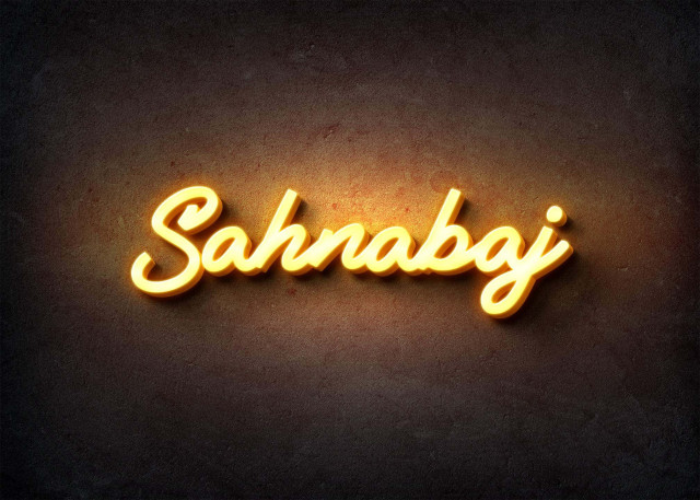 Free photo of Glow Name Profile Picture for Sahnabaj