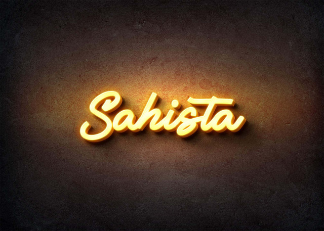 Free photo of Glow Name Profile Picture for Sahista