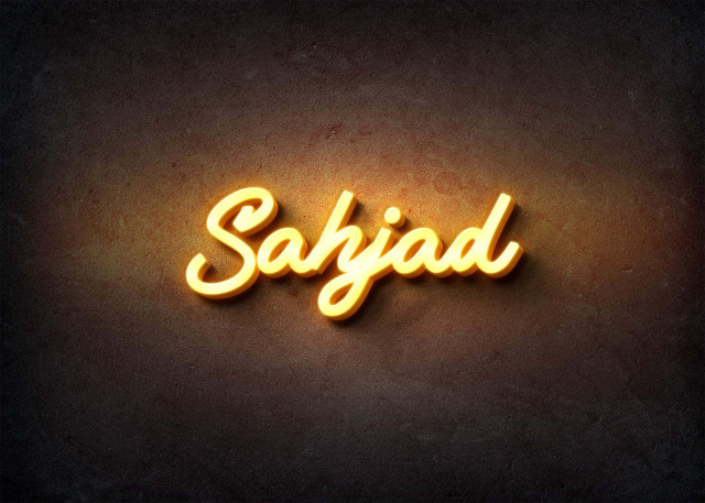 Free photo of Glow Name Profile Picture for Sahjad