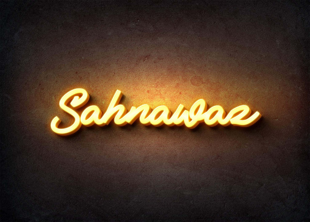 Free photo of Glow Name Profile Picture for Sahnawaz