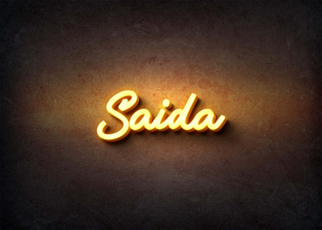 Free photo of Glow Name Profile Picture for Saida