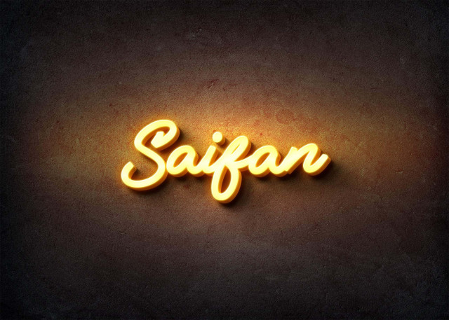 Free photo of Glow Name Profile Picture for Saifan