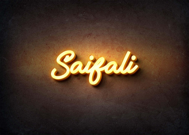 Free photo of Glow Name Profile Picture for Saifali