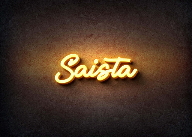 Free photo of Glow Name Profile Picture for Saista