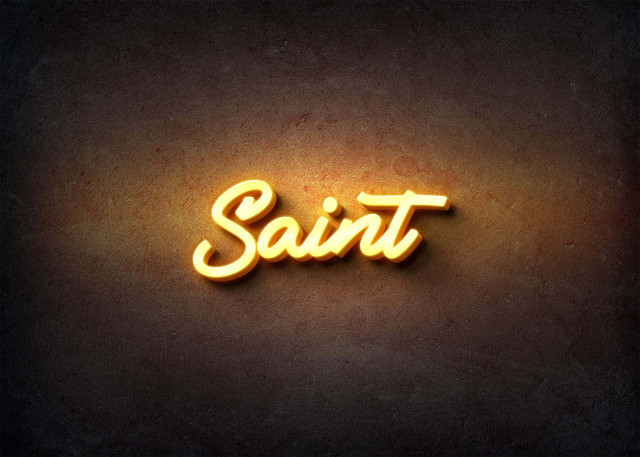 Free photo of Glow Name Profile Picture for Saint