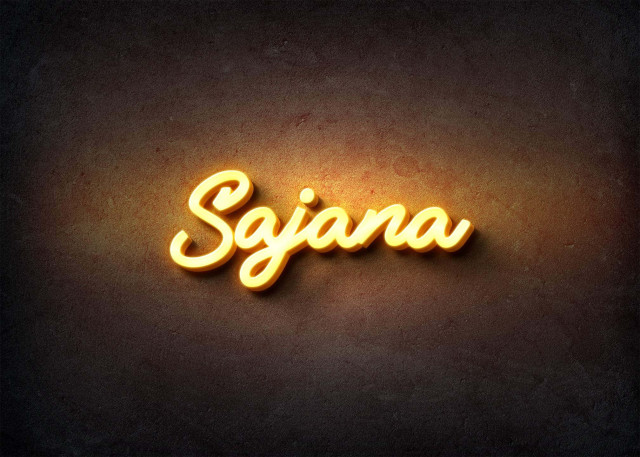 Free photo of Glow Name Profile Picture for Sajana