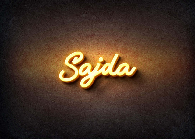 Free photo of Glow Name Profile Picture for Sajda