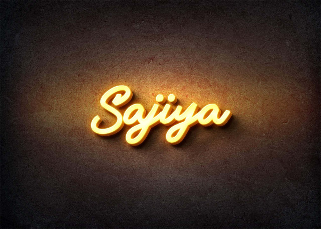 Free photo of Glow Name Profile Picture for Sajiya