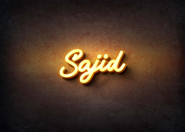Free photo of Glow Name Profile Picture for Sajid