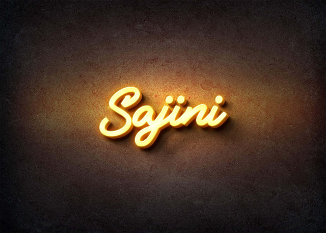 Free photo of Glow Name Profile Picture for Sajini