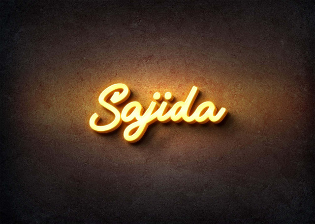 Free photo of Glow Name Profile Picture for Sajida