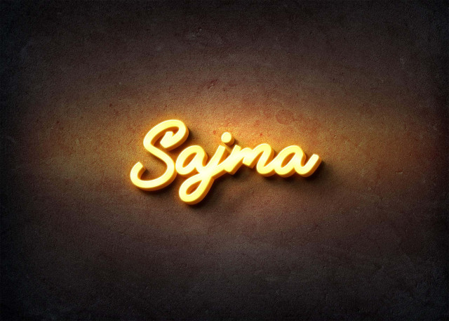 Free photo of Glow Name Profile Picture for Sajma