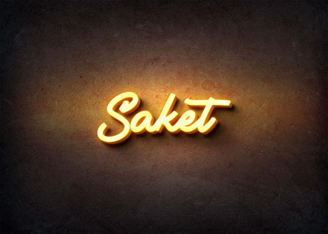 Free photo of Glow Name Profile Picture for Saket