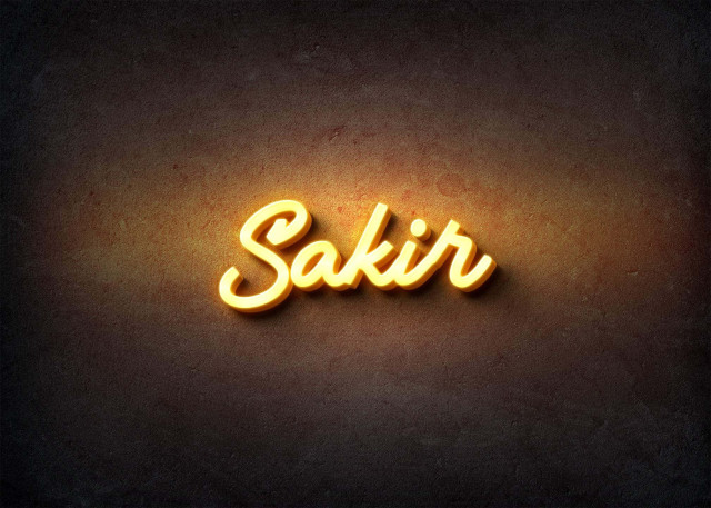 Free photo of Glow Name Profile Picture for Sakir