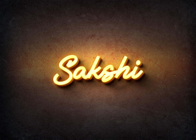Free photo of Glow Name Profile Picture for Sakshi
