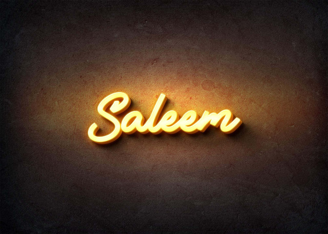 Free photo of Glow Name Profile Picture for Saleem