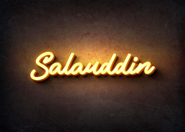 Free photo of Glow Name Profile Picture for Salauddin