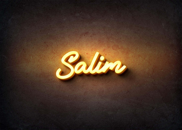 Free photo of Glow Name Profile Picture for Salim