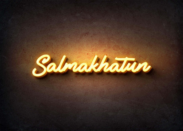 Free photo of Glow Name Profile Picture for Salmakhatun