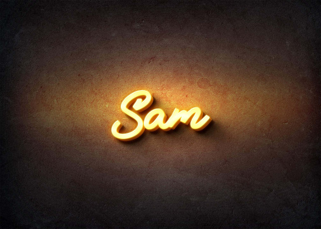 Free photo of Glow Name Profile Picture for Sam