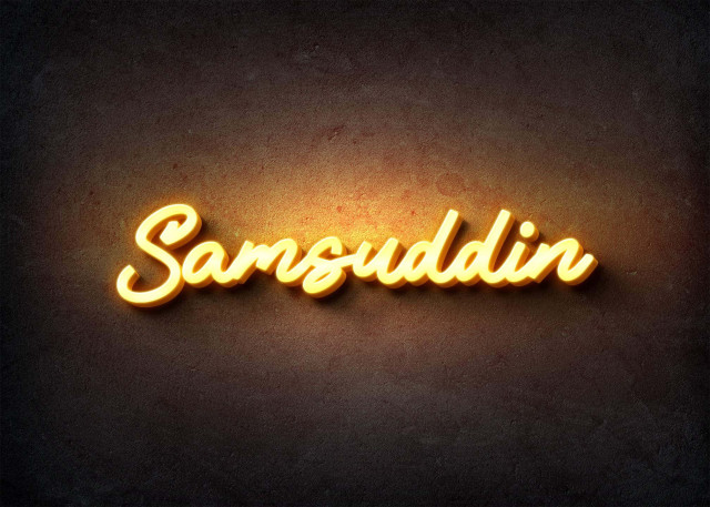 Free photo of Glow Name Profile Picture for Samsuddin