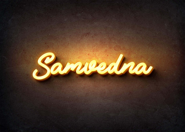 Free photo of Glow Name Profile Picture for Samvedna