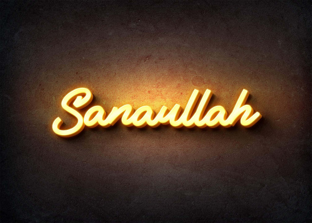 Free photo of Glow Name Profile Picture for Sanaullah