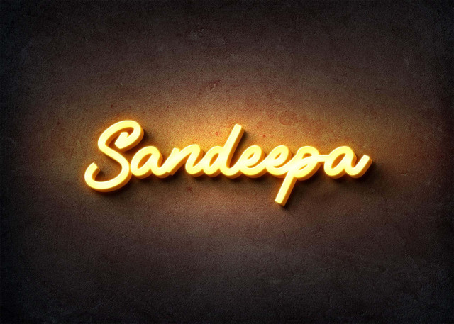 Free photo of Glow Name Profile Picture for Sandeepa
