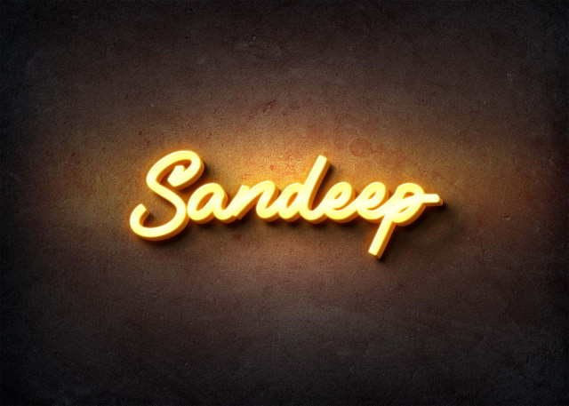Free photo of Glow Name Profile Picture for Sandeep