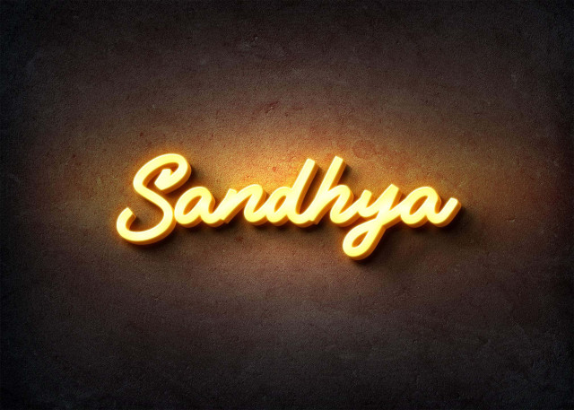 Free photo of Glow Name Profile Picture for Sandhya