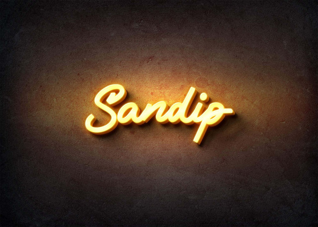 Free photo of Glow Name Profile Picture for Sandip