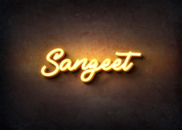 Free photo of Glow Name Profile Picture for Sangeet