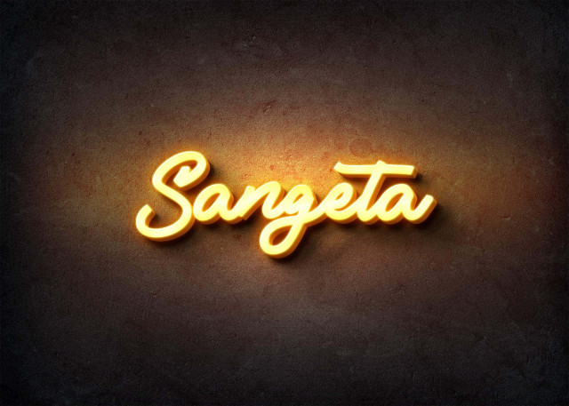 Free photo of Glow Name Profile Picture for Sangeta