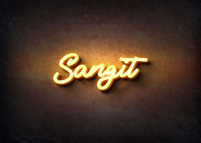 Free photo of Glow Name Profile Picture for Sangit