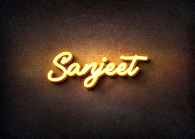 Free photo of Glow Name Profile Picture for Sanjeet