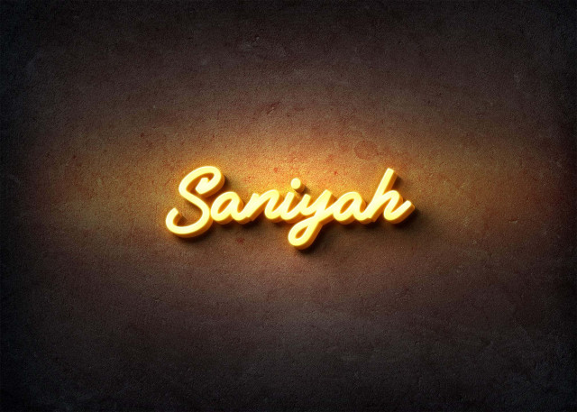 Free photo of Glow Name Profile Picture for Saniyah