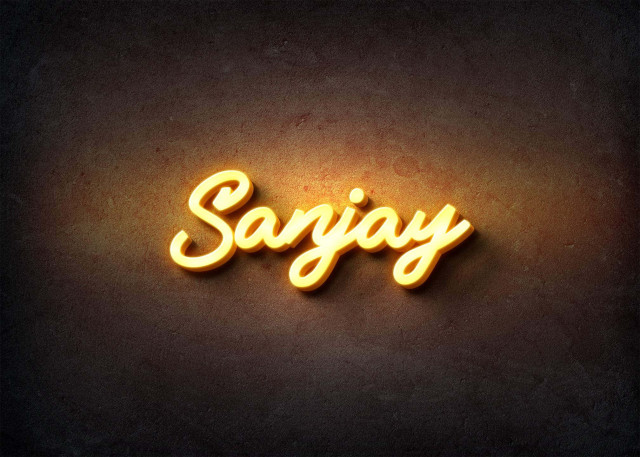 Free photo of Glow Name Profile Picture for Sanjay