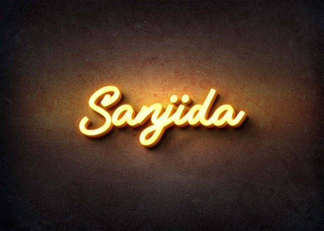 Free photo of Glow Name Profile Picture for Sanjida