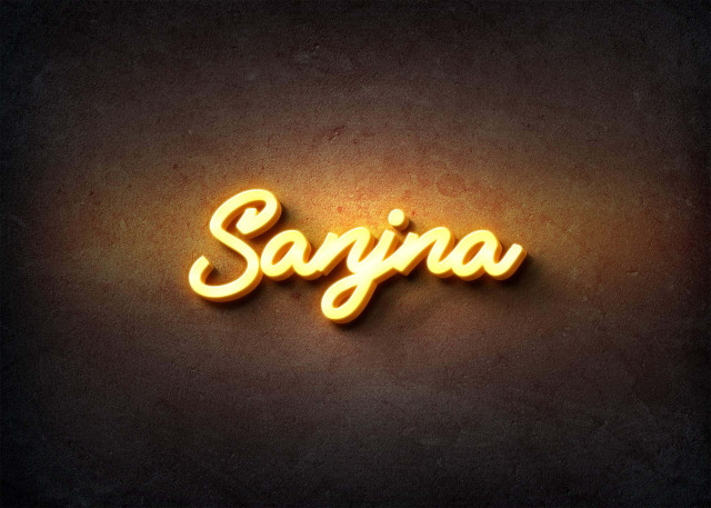 Free photo of Glow Name Profile Picture for Sanjna
