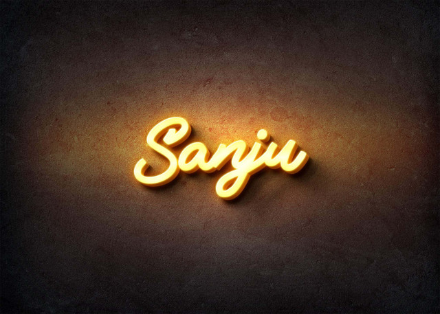 Free photo of Glow Name Profile Picture for Sanju