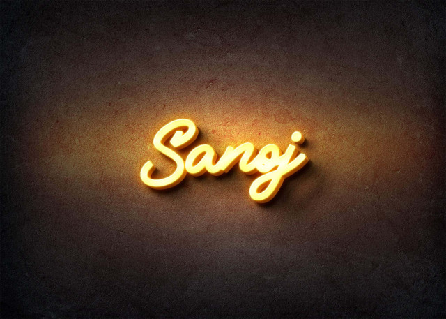 Free photo of Glow Name Profile Picture for Sanoj
