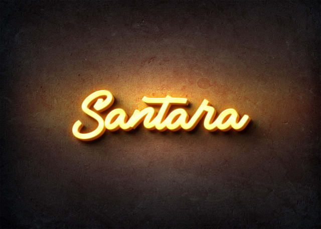 Free photo of Glow Name Profile Picture for Santara