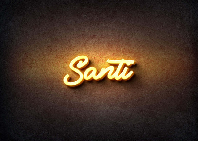 Free photo of Glow Name Profile Picture for Santi