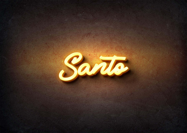 Free photo of Glow Name Profile Picture for Santo