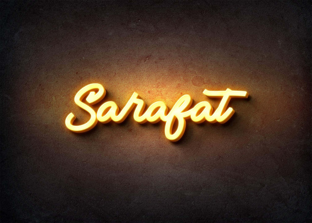 Free photo of Glow Name Profile Picture for Sarafat