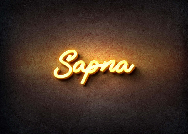 Free photo of Glow Name Profile Picture for Sapna
