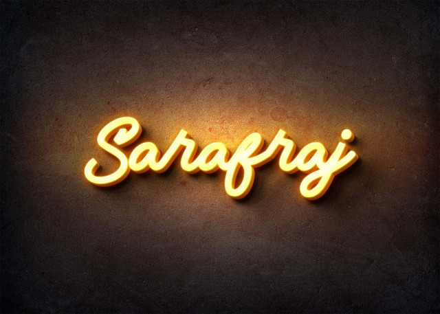 Free photo of Glow Name Profile Picture for Sarafraj