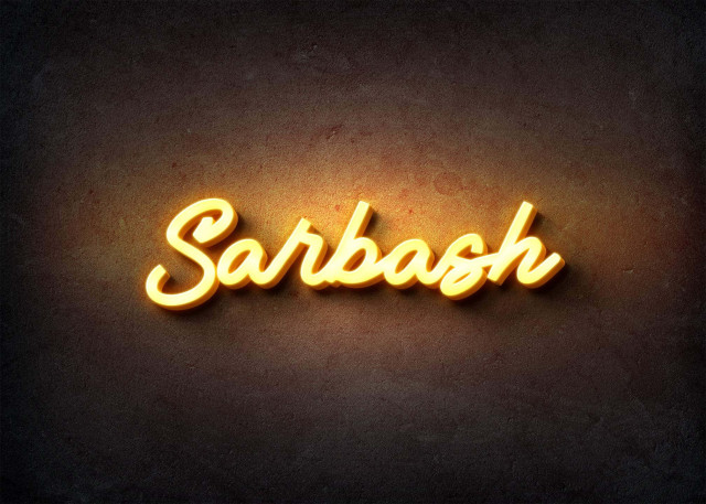 Free photo of Glow Name Profile Picture for Sarbash