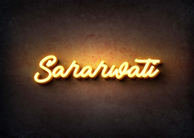 Free photo of Glow Name Profile Picture for Sararwati
